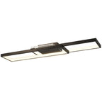Deckenleuchte LED 43W 4600LM 3000-6000K dimmbare Deckenlampe Flach mit Fernbedienung Wandschalter 70 x 30 x 7 cm Schwarz