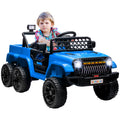 12V Elektrisches Kinderauto, mit Anh?nger, LED-Lichtern, Musik und Hupe, f¨¹r Kinder im Alter von 3-8 Jahren, Hellblau