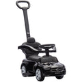 2 in 1 Baby Ride on Push Car Mercedes-Benz C-Class Licensed Walker Foot to Floor Push-Along with Removable Handle, Black