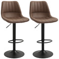 Barhocker 2er-Set im Retrodesign, mit Fußstütze, höhenverstellbar, 43 cm x49,5 cm x 111 cm