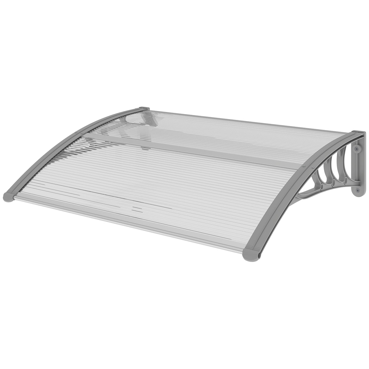 Vordach, Haust¨¹rvordach, ¨¹berdachung f¨¹r Eing?nge und Fenster, 100L x 75B x 23H cm, Silber