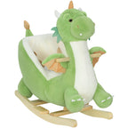Schaukeltier, Dinosaurier-Schaukel, interaktive Tierger?usche, weiche F¨¹llung, Holzrahmen, 73 x 39 x 66 cm, Gr¨¹n
