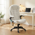 B¨¹rosessel Massagefunktion Massageb¨¹rostuhl, Massagefunktion, h?henverstellbar, 67 x 74 x 107-116 cm, Wei?