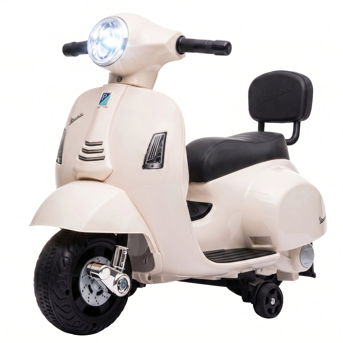 Elektro Motorrad Kinder Mini Vespa GTS 6V Elektromotorrad Weiß