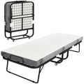 Klappbett 80x200 cm Erwachsene Gästebett Klappbar mit 10cm Dicker Schaumstoff Reisebett mit Stahlrahmen Feldbett mit Rollen bis 150 kg belastbar Einzelbett