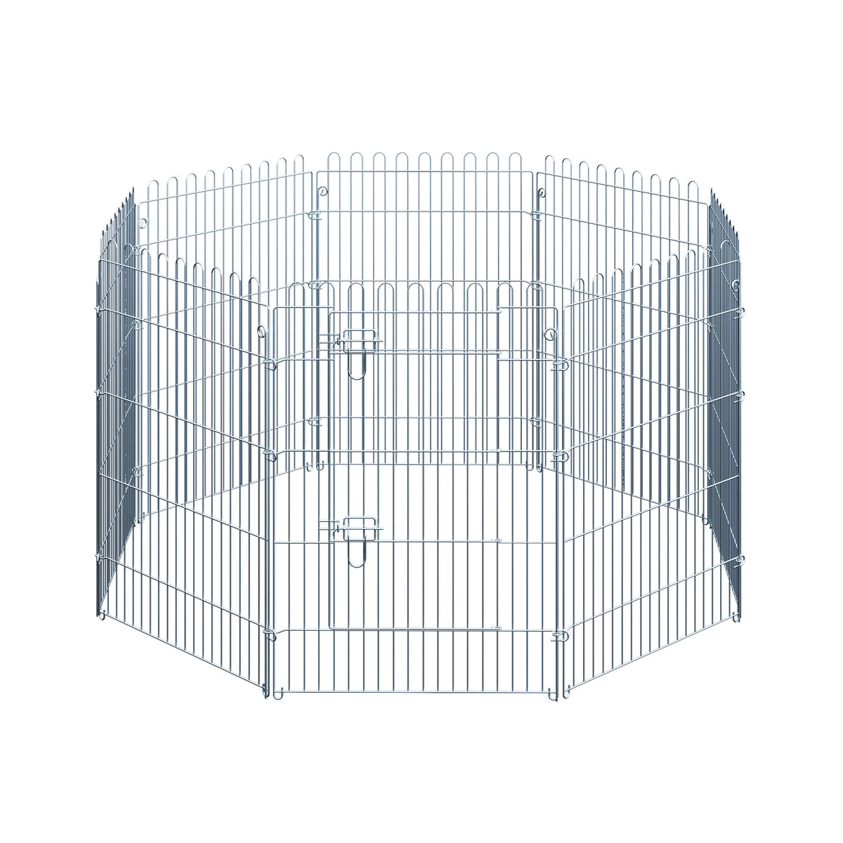 Freilaufgehege Welpenauslauf Welpenzaun Laufstall Welpengitter für Tiere 8-teilig B63 x H91 cm
