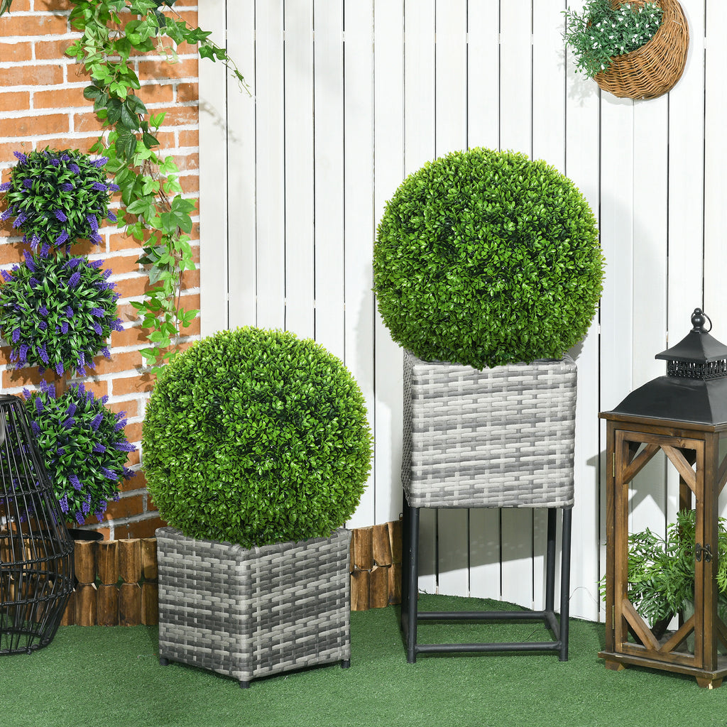 2er-Set Buchsbaumkugel, K¨¹nstliche Pflanzen, Zimmerpflanze mit UV-Schutz, Deko-Pflanze, f¨¹r Indoor, Outdoor, Gr¨¹n