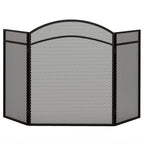 Funkenschutz für Kamine, eleganter Funkenfänger, faltbar, beschichtet, Schwarz, 96 x 60 cm