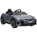 Kinder-Elektroauto mit Fernbedienung, Sicherheitsgurt, Hupe, Musik, Scheinwerfer, bis 5 km/h, 3-5 Jahre, Grau