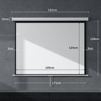 Beamer Leinwand 171 x 128 cm 84 Zoll 4:3 HD 4K Projektionsleinwand Kunststoff, Metall Heimkino