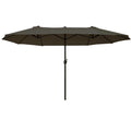 4.6m Double Garden Parasol - Grey