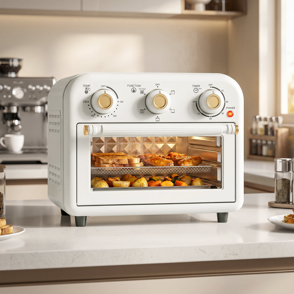 Heißluftfritteuse 12 Liter Mini Backofen mit Umluft 5 Programme