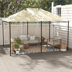 3 x 4m Gazebo Canopy Replacement Cover, Gazebo Roof Replacement (TOP COVER ONLY), Cream White