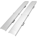 2er-Set Klappbare Auffahrrampe Metall Schwellenrampe mit Griffen bis 400 kg, für Reifen bis 22,5 cm