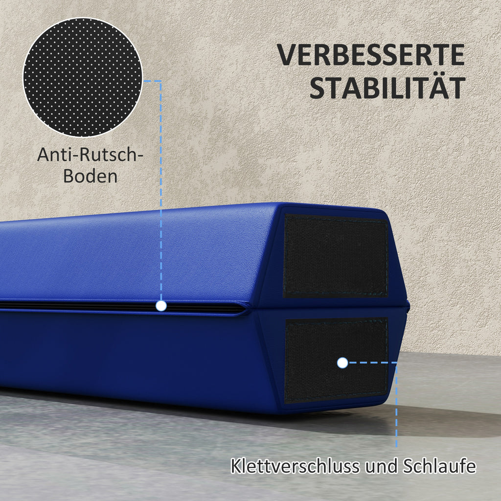 236 cm Klappbarer Schwebebalken für Jugendliche 80kg Blau