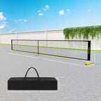 Pickleball-Netz 6,7 m Tragbar mit Tragetasche Metallrahmen Gelb