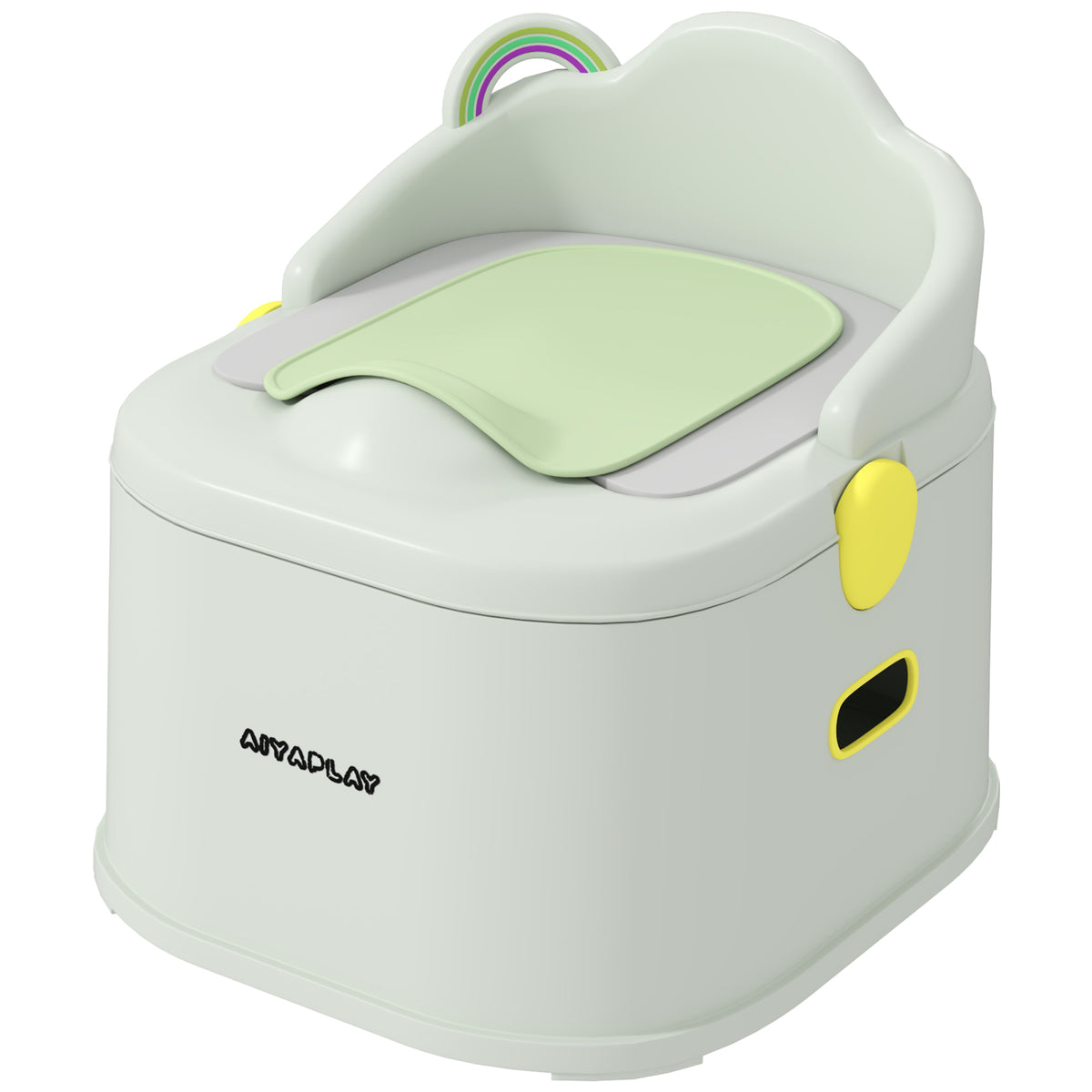 Kinder-Töpfchen, 3-in-1, abnehmbarer Aufsatz, Kunstleder-Sitzpolster, max. 50 kg, Grau