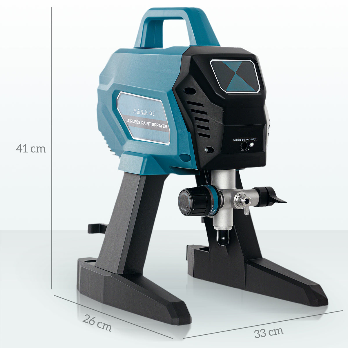 Farbspr¨¹hsystem, 700 W Lackierpistole Elektrisch, 200 bar Farbspr¨¹hger?t mit 1,5 L/min Durchfluss, 33 x 26 x 41 cm, Blau