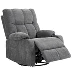 Relaxsessel mit Fu?st¨¹tze, Liegesessel, drehbar, bis 150 kg, Stahlrahmen, 88x96x108cm, Dunkelgrau