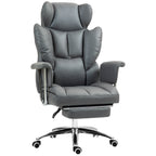 Ergonomischer B¨¹rostuhl, gepolstert, mit Fu?st¨¹tze, verstellbarer Lehne, 360¡ã drehbar, Dunkelgrau