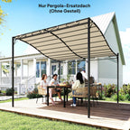 Ersatzdach für Pergola Sonnensegel für Terrassenüberdachung Ersatz-Dachplane für 3 x 3 m Pavillon 298x293 cm Cremeweiß