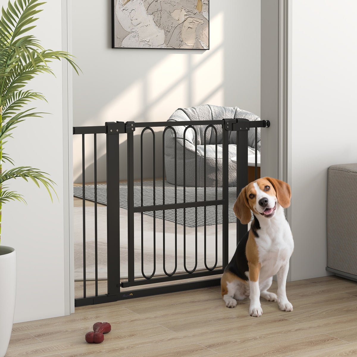 Türschutzgitter Hund, 76-104 cm Absperrgitter ohne Bohren, Treppengitter