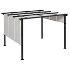 Markise Sonnenschutz. Pergola, wetterbeständig, inkl. Befestigungsmaterial, 3 x 3,5 m, Dunkelgrau