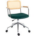 B¨¹rostuhl, Boho-Design, Holzarmlehnen, drehbar, verstellbar, bis 120 kg, Stahl, Gr¨¹n