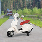 Elektro Kindermotorrad Elektromotorrad mit MP3, Musik, Scheinwerfer, Vor- und Rückwärtsgang, Kinder Elektro Motorrad für 3-6 Jahre Kinder, Weiß