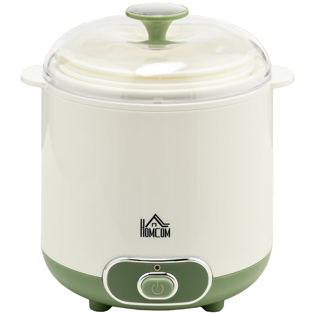 Joghurtbereiter, 1,5 L Joghurtmaschine mit Sieb, Deckel, 20 W Joghurt-Maker für griechischen Joghurt, für 3–5 Personen, 19,5x17,5x21,4 cm, Weiß