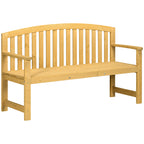 2-Sitzer Gartenbank Holz, wetterfest Sitzbank, Gartenmöbel mit Rückenlehnen, 240 kg belastbar 140 x 50 x 85 cm, Orange