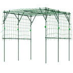 Rankgitter aus Stahl zum Stecken rostfrei Rankhilfe f¨¹r Kletterpflanzen Spalier 223 x 223 x 223 cm Rosenbogen Gr¨¹n