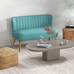 Sofa Retrodesign 2-Sitzer-Sofa, Holzbeine, 117 cm x 56,5 cm x 77 cm, Grün