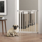 Adjustable Safety Gate w/ One Extensions, Four Adjustable Screws, White