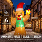 Aufblasbarer Weihnachts-Lebkuchenmann mit Geschenkbox, 2,5 m