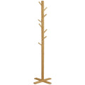 Garderobe Kleiderst?nder Hutst?nder, 8 Haken, 49,5 cm x 49,5 cm x 178 cm, Natur