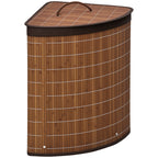 Wäschekorb Wäschesammler, 55L Fassungsvermögen, abnehmbarer Deckel, 38 cm x 38 cm x 57cm, Braun