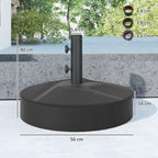 Sonnenschirmst?nder bis 30 kg bef¨¹llbar Schirmst?nder Rund Schirmhalter f¨¹r Sonnenschirm 36/38/48mm Schwarz