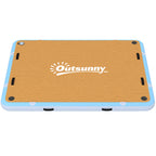 Aufblasbares Dock Schwimmdock 2,4x1,8m Aufblasbar Schwimmende Plattform 4-6 Personen mit Rutschfest Oberfläche Leiter