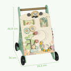 Lauflernwagen Holz Montessori Lauflernhilfe Xylophon Grün