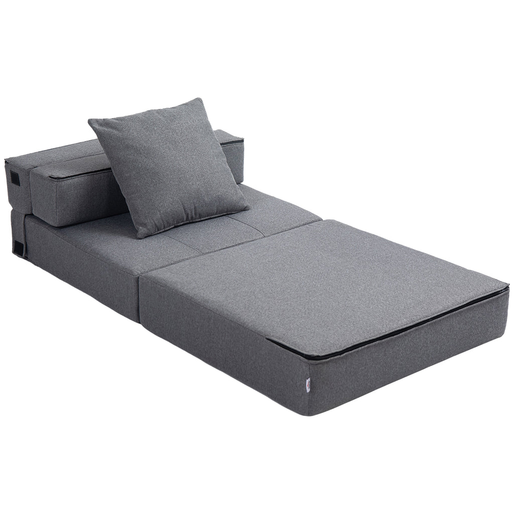 Schlafsessel Relaxsessel G?stebett. abnehmbarer Bezug, 70 cm x 70 cm x 61 cm, Dunkelgrau