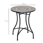 Φ60cm Mosaic Outdoor Patio Table - Green