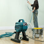 Farbspr¨¹hsystem, 700 W Lackierpistole Elektrisch, 200 bar Farbspr¨¹hger?t mit 1,5 L/min Durchfluss, 33 x 26 x 41 cm, Blau