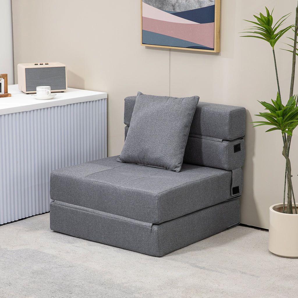 Schlafsessel Relaxsessel G?stebett. abnehmbarer Bezug, 70 cm x 70 cm x 61 cm, Dunkelgrau