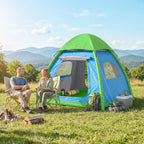 Aufblasbares Zelt 3 Personen Schneller Aufbau Outdoor Camping Zelt mit Luftpumpe Meshfenster abnehmbar Dach