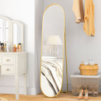 Two-Way Curved Full Length Mirror - Gold Tone