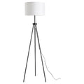 Stehlampe mit Lampenschirm aus Polyester und Baumwolle, Standleuchte Stehleuchte mit E27 Fassung für Wohnzimmer, Schlafzimmer, Weiß, exkl. Glühbirne