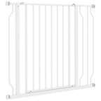 Wide Dog Safety Gate, with Door Pressure, for Doorways, Hallways, Staircases - White