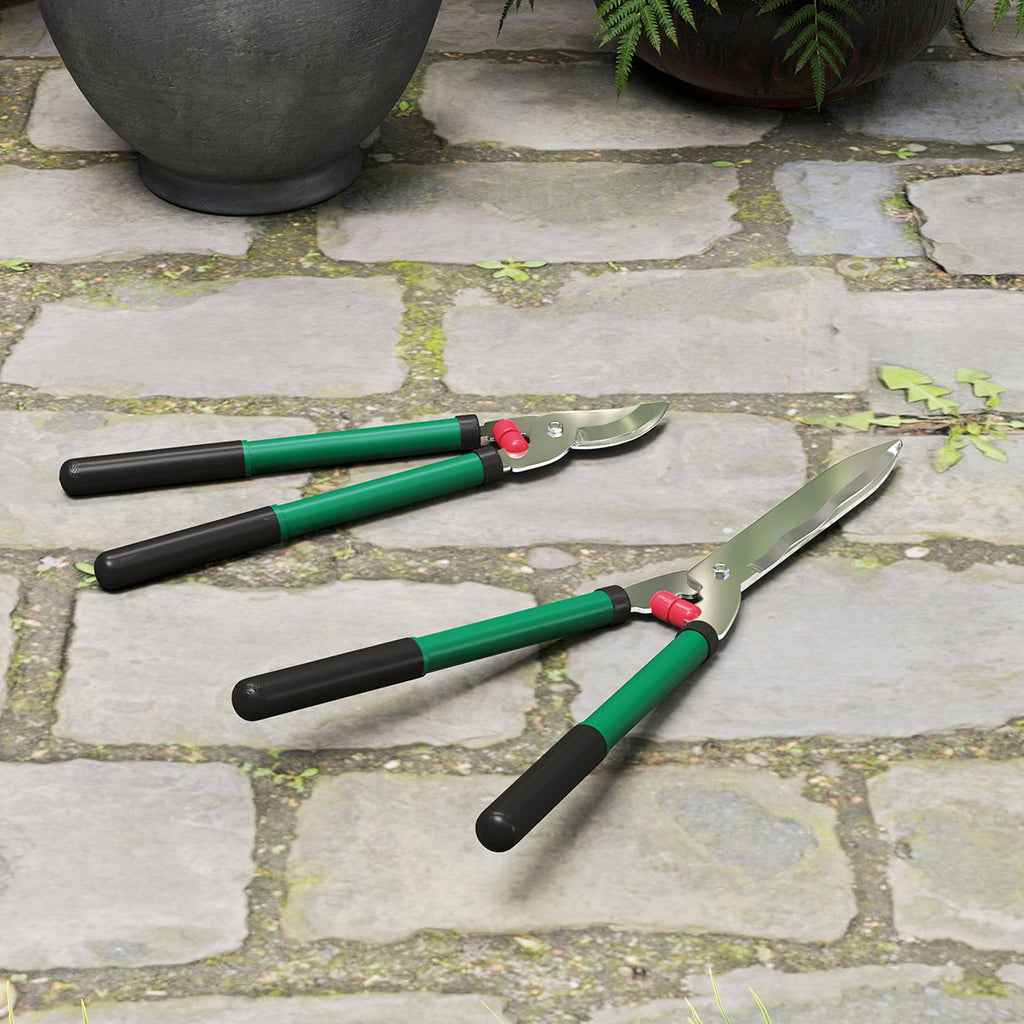 Gartenschere Set 2-teilig Messerl?nge 40 cm Astschere mit antihaftbeschichtete Metallklingen