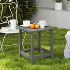 Outdoor Side Table, Garden Coffee Table, All-Weather Adirondack Side Table for Garden, Beach, Indoor Outdoor, Grey